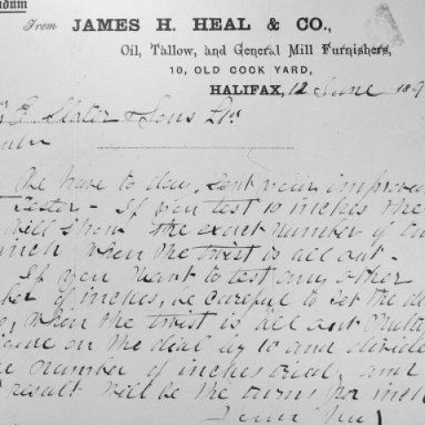James H Heal & Co oldest surviving document