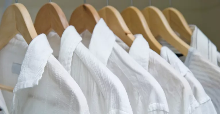 shirts on a rack